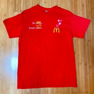 McDonalds Shirt Adult Sz M Red Cardi B Offset Employee Crew Neck Graphic Tee
